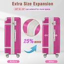 Hardshell Luggage Sets 4 Pieces 20" / 24" / 28" Luggages And Cosmetic Case Spinner Suitcase With Tsa Lock Lightweight by HouseOfZazla