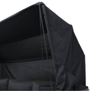 7-Piece Patio Furniture Set w/Retractable Canopy Wicker Rattan Sectional Sofa Set Patio Furniture with Washable Cushions for Lawn, Garden, Backyard, Poolside Grey wicker + Black Cushion