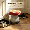 13.4" Oversized Mushroom Statue Stool