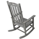 Wooden Oversized Porch Rocker Chair With Wide Seat and Tall Backrest