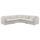 Greeley - 5 Piece Upholstered Modular Sectional Sofa - Ivory by HouseOfZazla