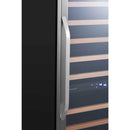 Edgestar 24-Inch 141 Bottle Capacity Freestanding Dual Zone Wine Cooler With Interior Lighting [CWR1552DZ] (SAK49245)