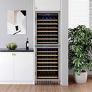 Edgestar 142 Bottle Built-In Dual Zone Double Door Wine Cooler With Door Lock, 24" [CWR1553DD] (SAK30742)