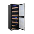 Edgestar 142 Bottle Built-In Dual Zone Double Door Wine Cooler With Door Lock, 24" [CWR1553DD] (SAK30742)