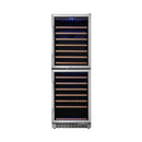 Edgestar 142 Bottle Built-In Dual Zone Double Door Wine Cooler With Door Lock, 24" [CWR1553DD] (SAK30742)