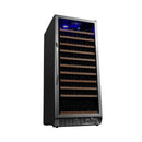 Edgestar 24" Wide 111 Bottle Capacity Freestanding Single Zone Wine Cooler [CWR1212SZ] (SAK68320)
