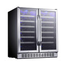 Edgestar 30" Wide 56 Bottle Capacity Built-In French Door Wine Cooler With Door Locks [CWR5631FD] (SAK56381)