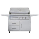 Edgestar 89K BTU 36" Natural Gas Freestanding Grill Cart With Lighting Knobs & Rotisserie (SAK12573)