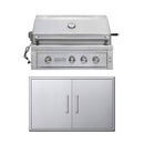 Edgestar 89K BTU 36" Wide Liquid Propane Built In Grill With Insulated Jacket And Double Access Doors (SAK78429)