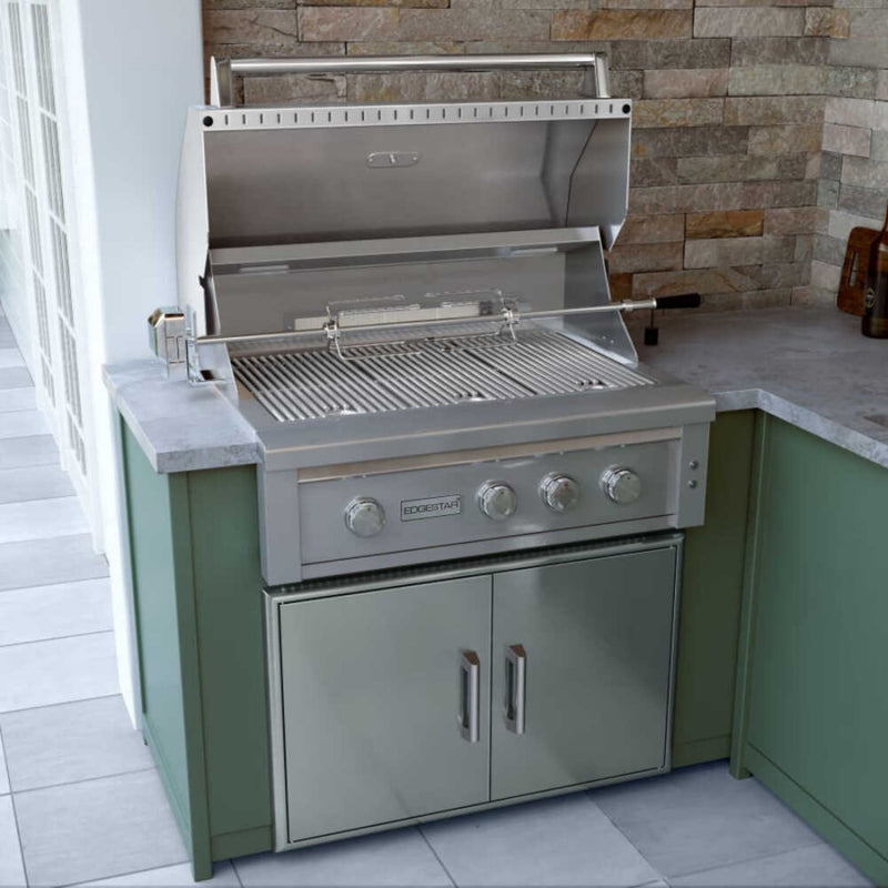 Edgestar 89K BTU 36" Wide Natural Gas Built In Grill With Insulated Jacket And Double Access Doors (SAK31258)