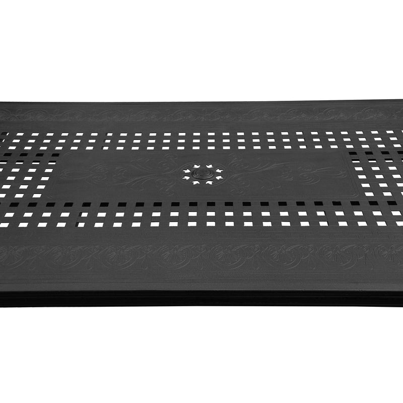 Traditional Outdoor Aluminum 95-in Rectangle Large Patio Dining Table