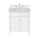 James Martin Brittany 30" Single Bathroom Vanity, Bright White
