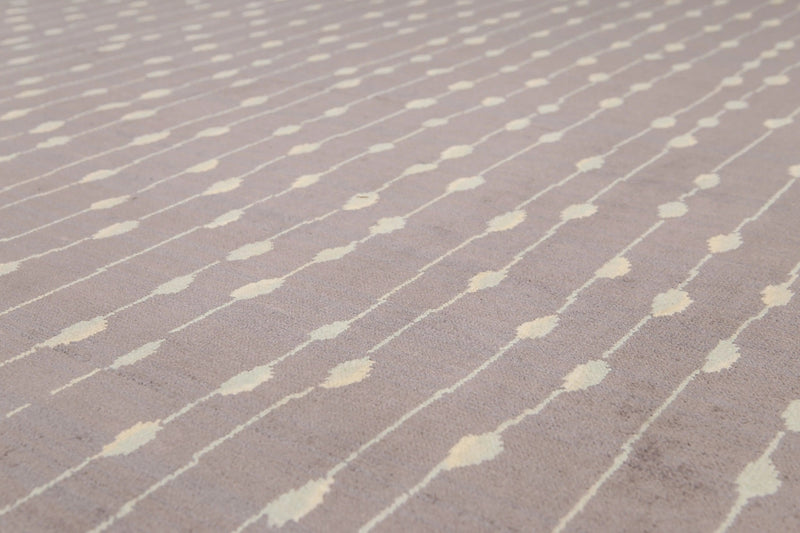 6' x 9' Hand Knotted Modern 100% Wool Area rug Gray