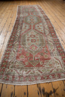 3.5x11 Vintage Distressed Heriz Rug Runner