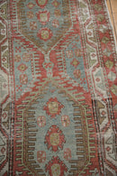 3.5x11 Vintage Distressed Heriz Rug Runner