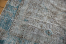 7.5x10.5 Vintage Distressed Oushak Carpet