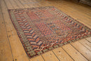 4x5 Antique Turkmen Square Rug