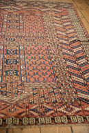 4x5 Antique Turkmen Square Rug