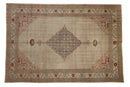 8x12 Vintage Distressed Tabriz Carpet