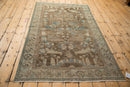 4x6.5 Vintage Distressed Hamadan Rug