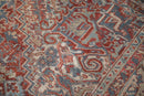 8x11 Vintage Distressed Heriz Carpet