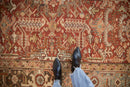 8x10.5 Vintage Distressed Mehrivan Carpet