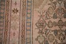 7x10 Vintage Distressed Overdyed Bibikabad Carpet