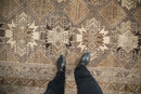 7x9.5 Vintage Distressed Kars Carpet