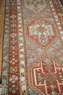 3.5x12.5 Vintage Distressed Karaja Rug Runner