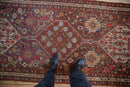 3.5x15 Antique Qashqai Rug Runner