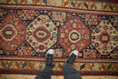 3.5x9.5 Antique Kazak Rug Runner