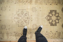 4x11.5 Vintage Distressed Oushak Rug Runner