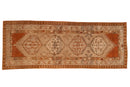 3.5x8.5 Vintage Distressed Serab Rug Runner