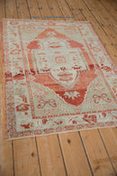 3.5x4.5 Vintage Distressed Oushak Square Rug