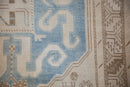 4x10.5 Vintage Distressed Caucasian Rug Runner