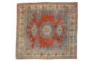 6.5x7 Vintage Distressed Veece Square Carpet