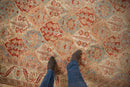 7x10 Vintage Distressed Bakhtiari Carpet
