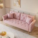 Luxurious Sofa Bed With Nail Head Trim And Matching Pillow by HouseOfZazla