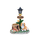 Sitting Dog Solar Lantern Planter Statue by HouseOfZazla