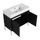 Freestanding Bathroom Vanity With Resin Sink And Storage Cabinet by HouseOfZazla