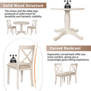 Modern Dining Table Set For 4, Round Table And 4 Kitchen Room Chairs, 5 Piece Kitchen Table Set For Dining Room, Dinette, Breakfast Nook by HouseOfZazla