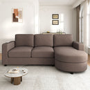 Modern L-Shaped Sectional Sofa With Curved Chaise, USB Ports, And Side Storage Pockets by Unique Piece Furniture