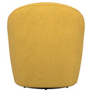 Leon Upholstered Barrel Accent Swivel Chair Mustard Yellow