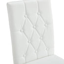 4-piece dining chair set, modern style kitchen soft cushion high backrest, with embedded buttons, metal leg office chair, suitable for restaurants, offices, and restaurants.