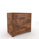 2 -Drawer Lateral Filing Cabinet,Storage Filing Cabinet for Home Office, Walnut