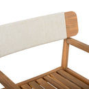Creative Braided Acacia Wood Outdoor Dining Chairs with Armrests (Set of 2) - Teak / White by HouseOfZazla