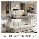 23" x 23" Off-White Square Ottoman