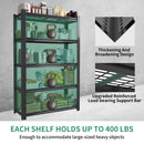 Heavy Duty 5 Tier Adjustable Metal Mesh Storage Rack With 2000 Lbs Capacity - Brushed Nickel by HouseOfZazla