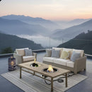 3 In 1 Outdoor Propane Fire Pit Table 50, 000 BTU With Ice Bucket - Beige by HouseOfZazla