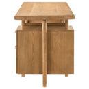Roldan 69-inch 4-drawer Computer Desk with File Drawer Light Ash